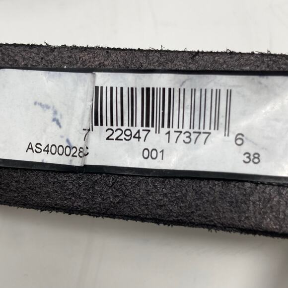 Allsaints Black Embossed Anthracite Leather Belt Size 38 AS400028 - Picture 7 of 8